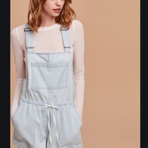 Aritzia Pale Blue Denim Overalls